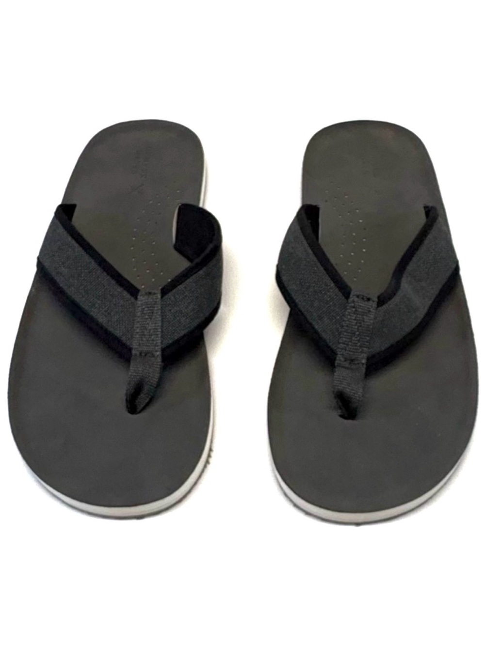Denver Hayes Men's Black Fabric Strap Thong Sandals NWOT Size 11